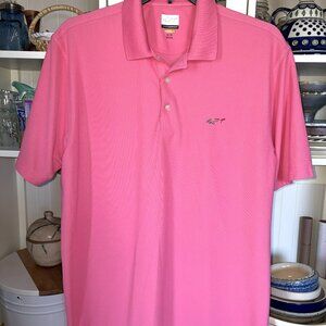 Greg Norman Men's golf polo shirt XL Performance Shirt in Coral Pink